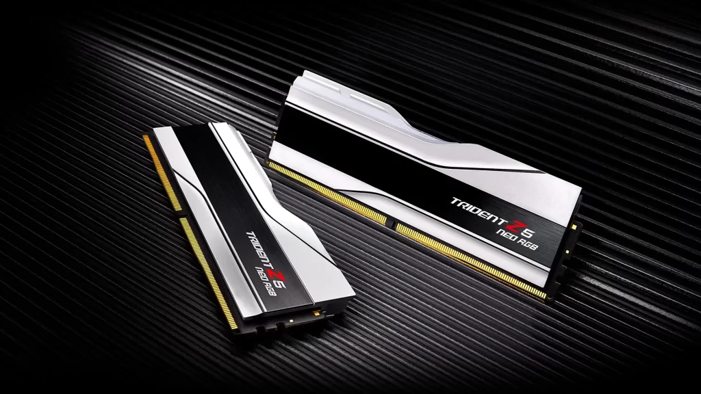 G.Skill Trident Z5 Neo RGB 64GB Memory Kit - Black, 64GB (2x32GB) 6000MHz CL36 DDR5 (F5-6000J3636F32GX2-TZ5NR) 20 03 trident z5 neo rgb white overview