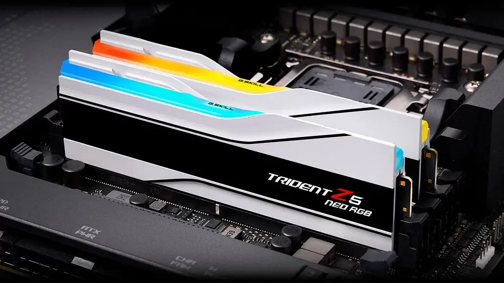 G.Skill Trident Z5 Neo RGB 64GB Memory Kit - Black, 64GB (2x32GB) 6000MHz CL36 DDR5 (F5-6000J3636F32GX2-TZ5NR) 23 06 trident z5 neo rgb white overview