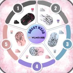 WLMOUSE Beast Miao Magnesium Gaming Mouse - 31g Magnesium Alloy + ABS Plastic Bottom