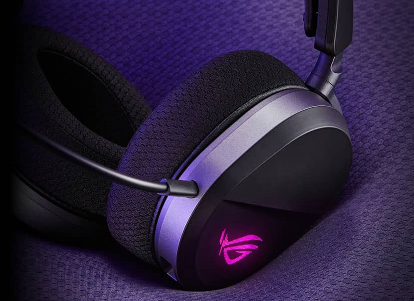 ASUS ROG Pelta Black Wireless Gaming Headset - Tri-mode connectivity, AuraSync, 309g, 50mm Titanium Drivers 23 4