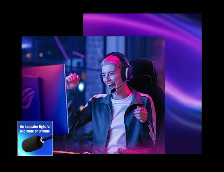 ASUS ROG Pelta Black Wireless Gaming Headset - Tri-mode connectivity, AuraSync, 309g, 50mm Titanium Drivers 29 7