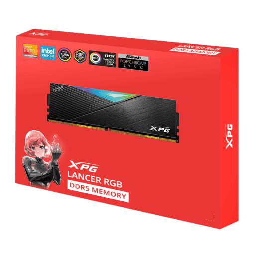 ADATA XPG LANCER RGB 64GB Memory Kit - Black, 64GB(2 x 32GB) 6000MHz CL30 DDR5 (AX5U6000C3032G-DCLARBK)
