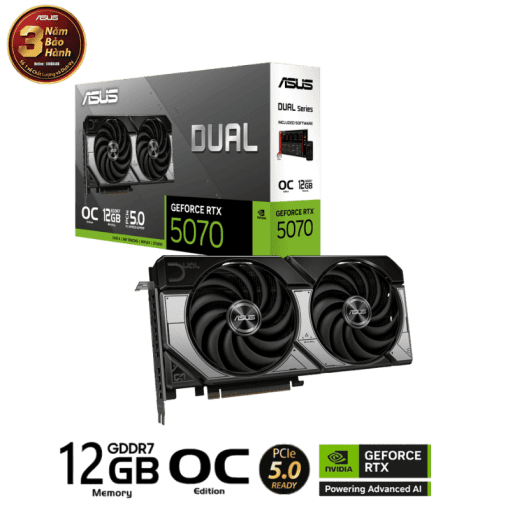 ASUS Dual GeForce RTX 5070 12GB GDDR7 OC Edition (DUAL-RTX5070-O12G) Graphics Card