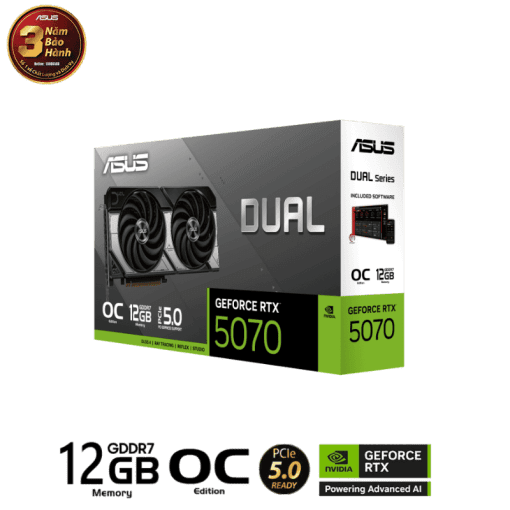 ASUS Dual GeForce RTX 5070 12GB GDDR7 OC Edition (DUAL-RTX5070-O12G) Graphics Card