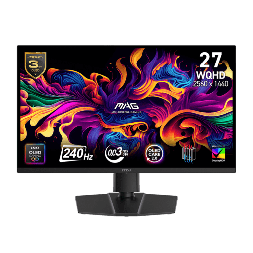 MSI MAG 273QP QD-OLED X24 Gaming Monitor - 27 inch 16:9 WQHD (2560 x 1440) 240Hz 0.03ms (GtG)