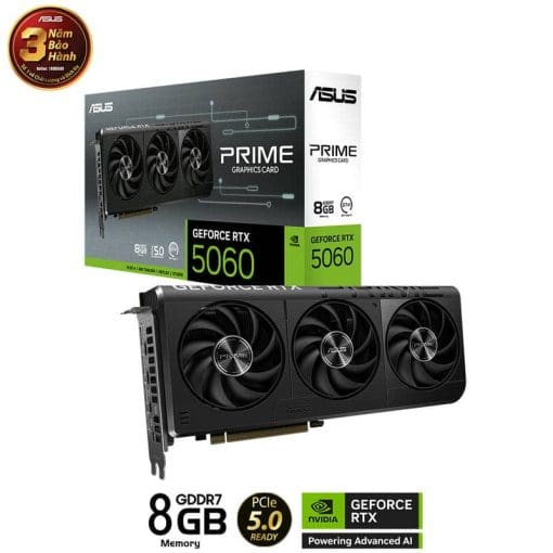 ASUS PRIME GeForce RTX 5060 8GB GDDR7 (PRIME-RTX5060-8G) Graphics Card