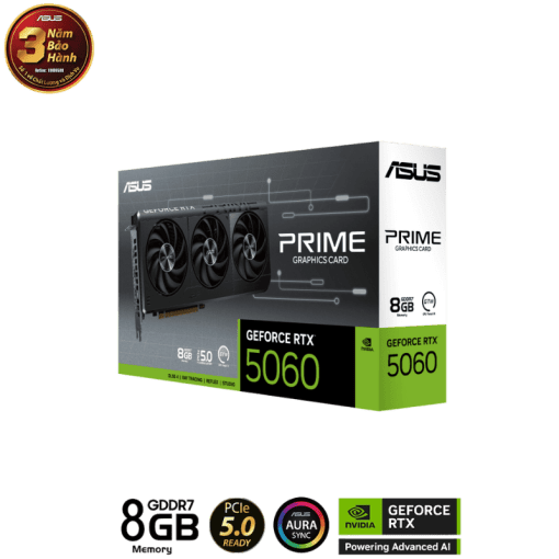ASUS PRIME GeForce RTX 5060 8GB GDDR7 (PRIME-RTX5060-8G) Graphics Card