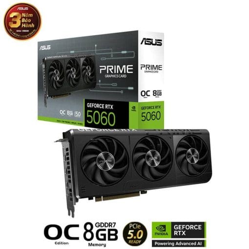 ASUS PRIME GeForce RTX 5060 8GB GDDR7 OC Edition (PRIME-RTX5060-O8G) Graphics Card