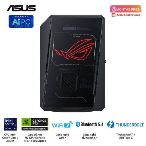 ASUS ROG NUC (2025) NUC15JNK (RNUC15JNK9X28AAU) Gaming Desktop mini PC - Ultra 9 275HX, 32GB (2x16GB) 6400 DDR5, 2TB M.2 2280 NVMe™ PCIe® 4.0​, RTX 5080 Laptop GPU, Win 11 Home