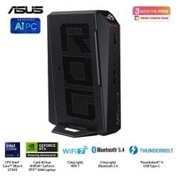 ASUS ROG NUC (2025) NUC15JNK (RNUC15JNK9X28AAU) Gaming Desktop mini PC - Ultra 9 275HX, 32GB (2x16GB) 6400 DDR5, 2TB M.2 2280 NVMe™ PCIe® 4.0, RTX 5080 Laptop GPU, Win 11 Home 16 ROG NUC 2025 04