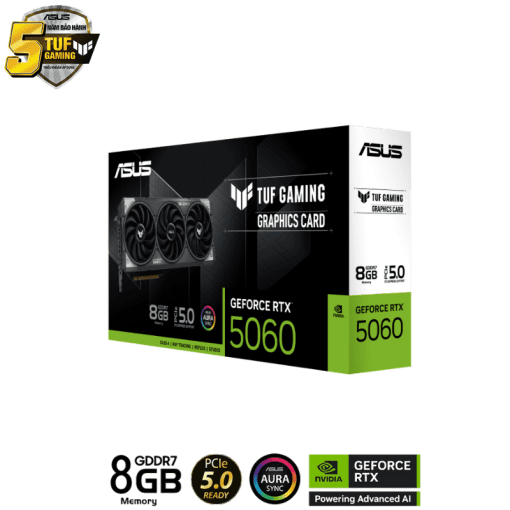 ASUS TUF Gaming GeForce RTX 5060 8GB GDDR7 (TUF-RTX5060-8G-GAMING) Graphics Card