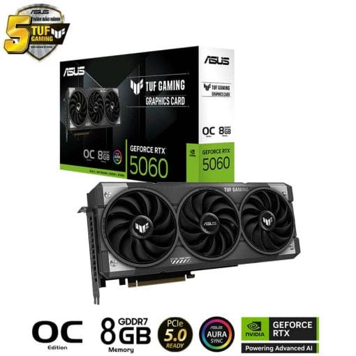 ASUS TUF Gaming GeForce RTX 5060 8GB GDDR7 OC Edition (TUF-RTX5060-O8G-GAMING) Graphics Card