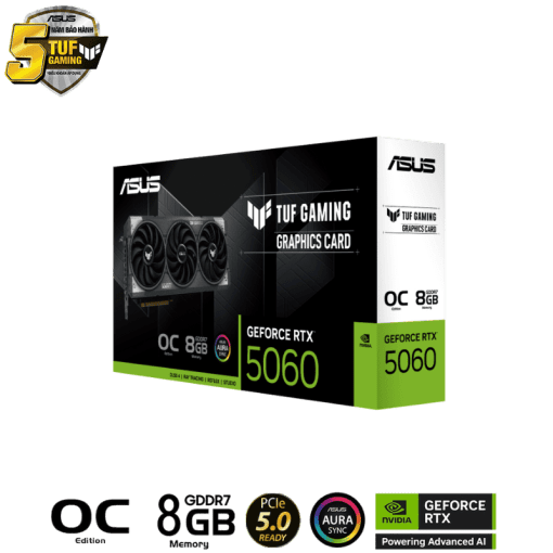 ASUS TUF Gaming GeForce RTX 5060 8GB GDDR7 OC Edition (TUF-RTX5060-O8G-GAMING) Graphics Card