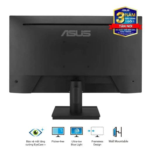 ASUS VA249HG Eye Care Monitor - 24 inch, IPS, FHD (1920x1080) Frameless, 99% sRGB, 120Hz, 1ms MPRT, HDMI + VGA