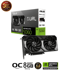 ASUS Dual GeForce RTX 5060 8GB GDDR7 OC Edition (DUAL-RTX5060-O8G) Graphics Card