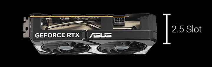 ASUS Dual GeForce RTX 5060 8GB GDDR7 (DUAL-RTX5060-8G) Graphics Card 27 slot design
