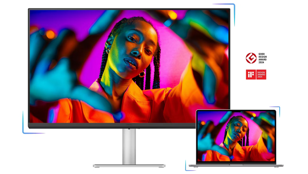 BenQ MA270U for MAC Monitor - 27 inch, 4K UHD (3840x2160), HDR10, VESA DisplayHDR 400, IPS 60Hz, Dual USB-C, 90W Power Delivery 20 01 show mac colors award gmark if