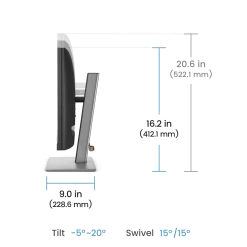 BenQ RD240Q Programming Monitor - 24.1 inch, WQXGA (2560x1600) 16:10, HDR10, IPS 60Hz, USB‑C 90W 16 05 rd240q leftside information