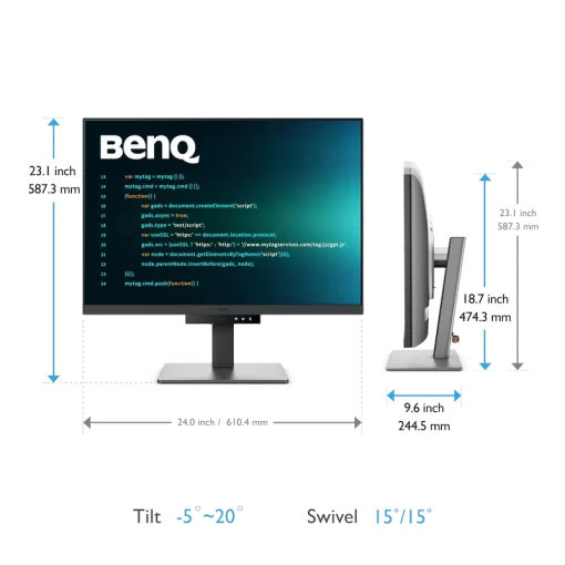 BenQ RD280U Programming Monitor - 28.2 inch, 4K+ (3840×2560) 3:2, HDR10 DisplayHDR 400, IPS 60Hz, 95 % DCI‑P3, 1.07 tỷ màu, USB‑C 90W