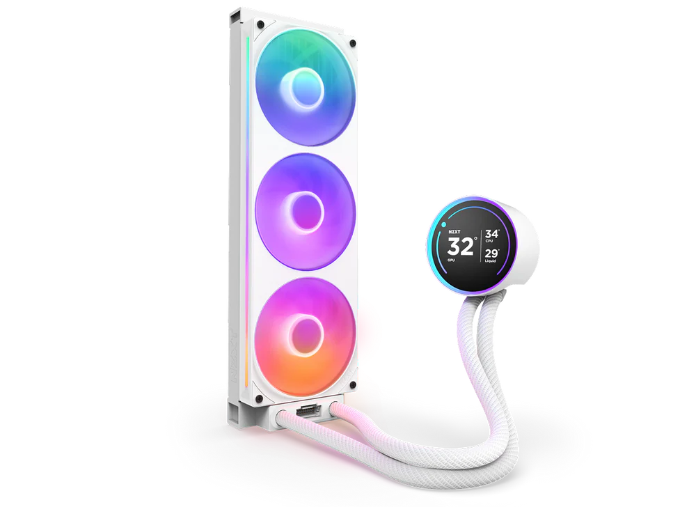 NZXT Kraken Elite 420 RGB V2 White AIO Liquid CPU Cooler - 2.72 inch IPS LCD & RGB, 420mm radiator, F420 RGB Core Fan 23 06 Kraken Elite V2 BK vertical non RGB 240 2x e21e29f9 a9c5 4c28 9ab6 50e21ea3bca9