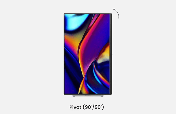 BenQ MA270U for MAC Monitor - 27 inch, 4K UHD (3840x2160), HDR10, VESA DisplayHDR 400, IPS 60Hz, Dual USB-C, 90W Power Delivery 34 07 pivot