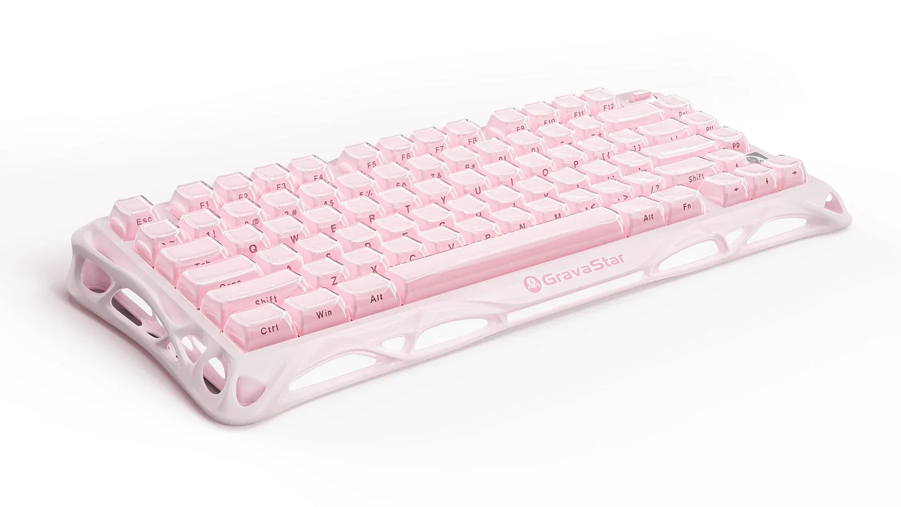 GravaStar Mercury K1 Special Edition - Sakura Pink Gaming Keyboard 24 1 1