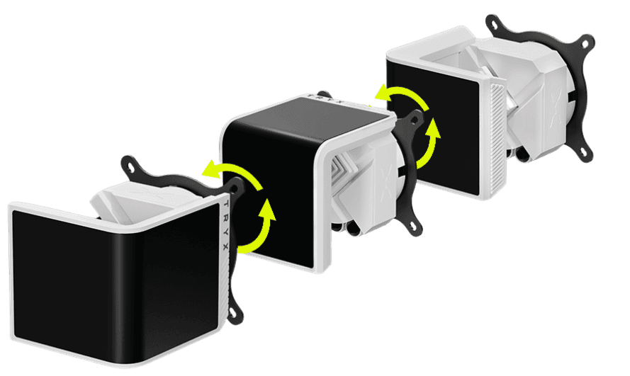 TRYX PANORAMA SE ARGB 360 WHITE AIO Liquid CPU Cooler - 6.5inch curved screen, 360mm radiator, Asetek Adela pump, 3x ARGB Gen2 Fans 15 1 3 SE360WH