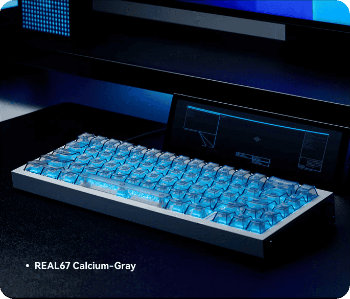 HE MelGeek REAL67 Rapid Trigger Keyboard - 65%, Hall Effect Magnetic Switch, Snap Tap, 8K Polling Rate 55 19 1