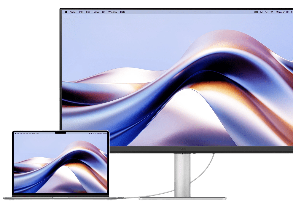 BenQ MA270U for MAC Monitor - 27 inch, 4K UHD (3840x2160), HDR10, VESA DisplayHDR 400, IPS 60Hz, Dual USB-C, 90W Power Delivery 21 2