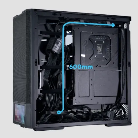 LANCOOL 207 Digital Black Case - 6.5" LCD Screen, 2x140mm PWM front, 2x120mm PWM bottom fans pre-Installed 51 207 dig 011