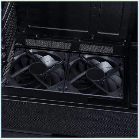 LANCOOL 207 Digital Black Case - 6.5" LCD Screen, 2x140mm PWM front, 2x120mm PWM bottom fans pre-Installed 54 207 dig 014