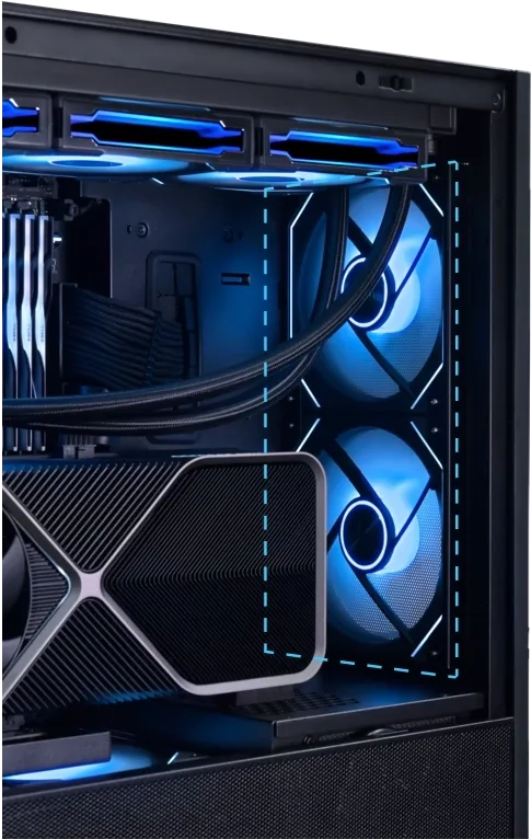 LANCOOL 207 Digital Black Case - 6.5" LCD Screen, 2x140mm PWM front, 2x120mm PWM bottom fans pre-Installed 69 207 dig 025