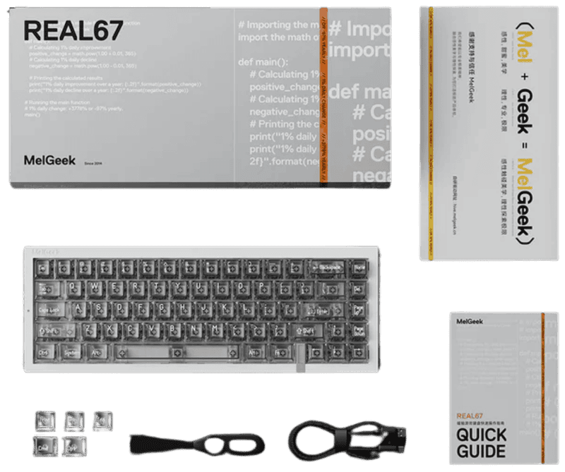 HE MelGeek REAL67 Rapid Trigger Keyboard - 65%, Hall Effect Magnetic Switch, Snap Tap, 8K Polling Rate 59 21 1