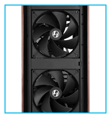 Lian Li LANCOOL 217 Black Case - 170mm ARGB front fans, wood panels, USB Type-C Port, Tempered Glass Side Panel 28 217 05a