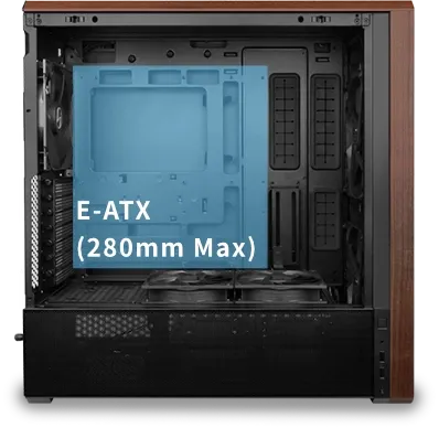 Lian Li LANCOOL 217 Black Case - 170mm ARGB front fans, wood panels, USB Type-C Port, Tempered Glass Side Panel 45 217 18