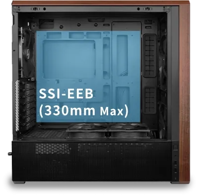 Lian Li LANCOOL 217 Black Case - 170mm ARGB front fans, wood panels, USB Type-C Port, Tempered Glass Side Panel 46 217 19