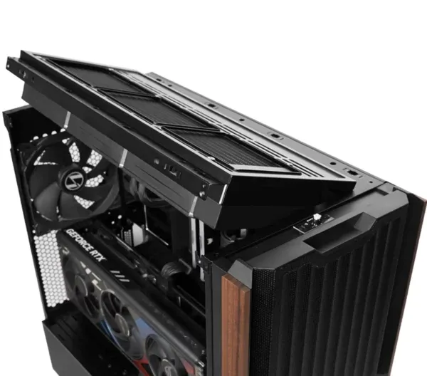 Lian Li LANCOOL 217 Black Case - 170mm ARGB front fans, wood panels, USB Type-C Port, Tempered Glass Side Panel 53 217 25 600x528 1