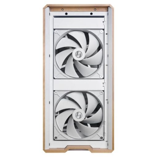 Lian Li LANCOOL 217 White Case - 170mm ARGB front fans, wood panels, USB Type-C Port, Tempered Glass Side Panel