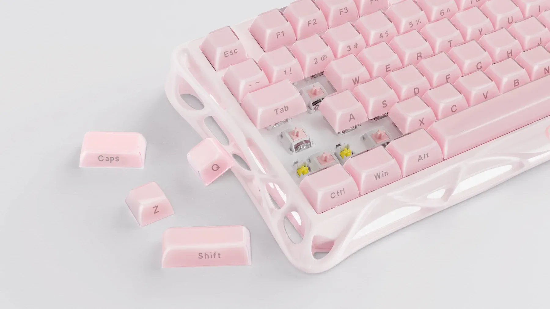 GravaStar Mercury K1 Special Edition - Sakura Pink Gaming Keyboard 26 3