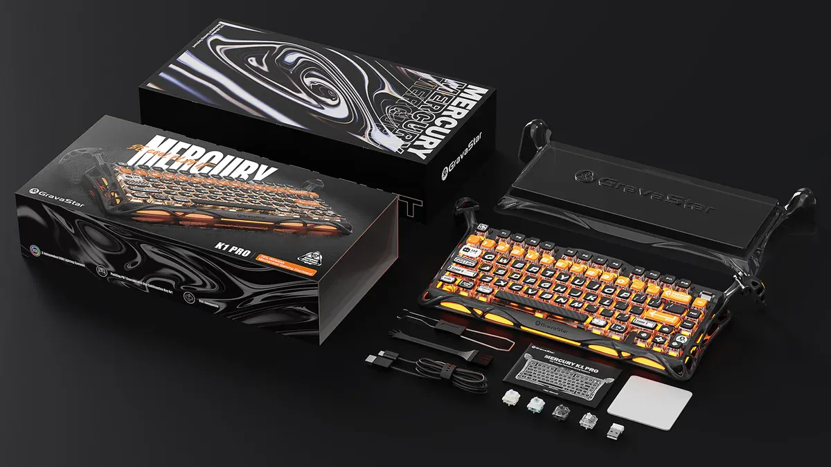 75 mechanical keyboard gaming wireless RGB gravastar mercury k1pro cyberflare 10