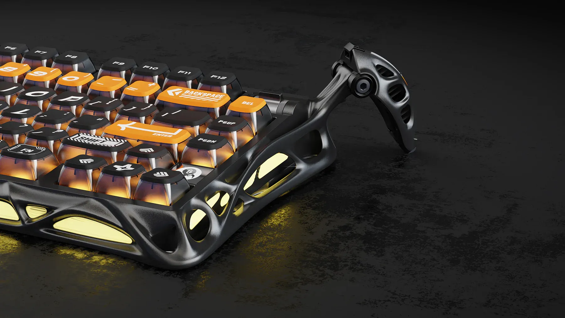 GravaStar Mercury K1 Pro Special Edition - CyberFlare Gaming Keyboard 20 75 mechanical keyboard gaming wireless RGB gravastar mercury k1pro cyberflare 2