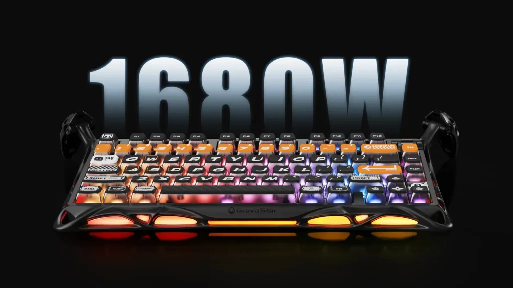 GravaStar Mercury K1 Pro Special Edition - CyberFlare Gaming Keyboard 25 75 mechanical keyboard gaming wireless RGB gravastar mercury k1pro cyberflare 4