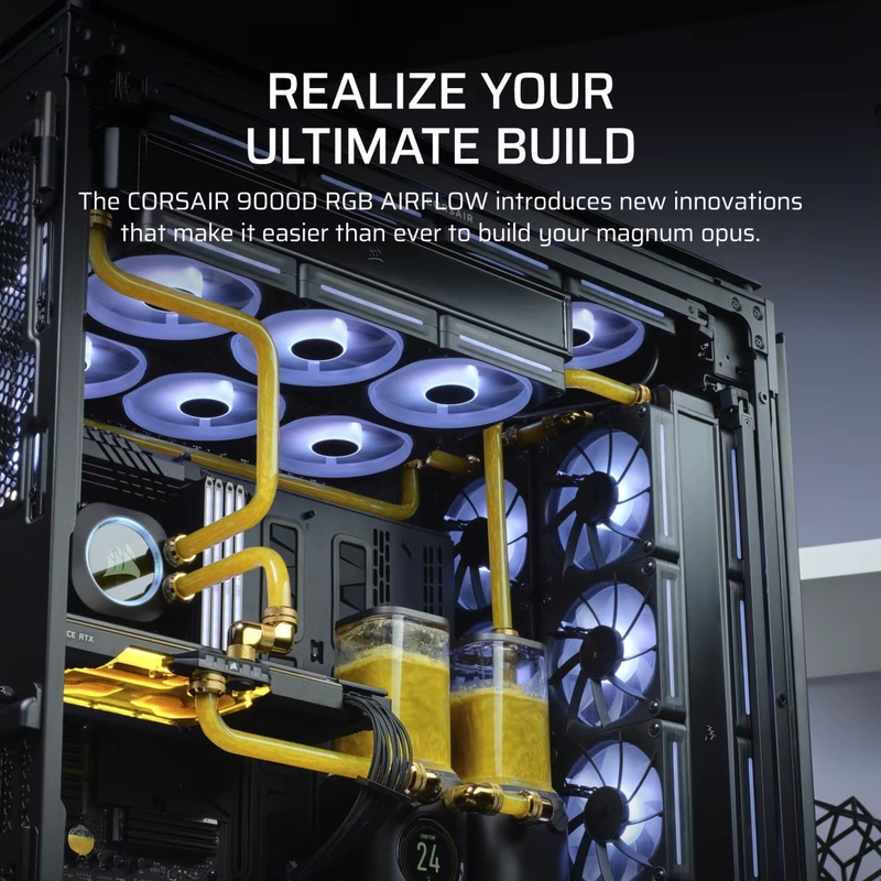 CORSAIR CORSAIR 9000D Black RGB AIRFLOW Super Full-Tower PC Case 67 9000D RGB AIRFLOW Black 03
