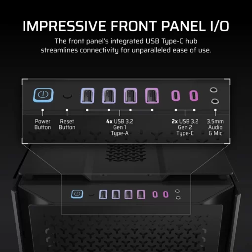 CORSAIR CORSAIR 9000D Black RGB AIRFLOW Super Full-Tower PC Case
