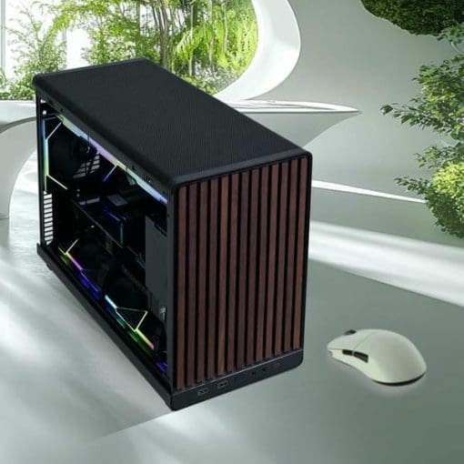 Lian Li DAN A3-mATX - Wood Front & Side Tempered Glass Panel Edition, M-ATX Case