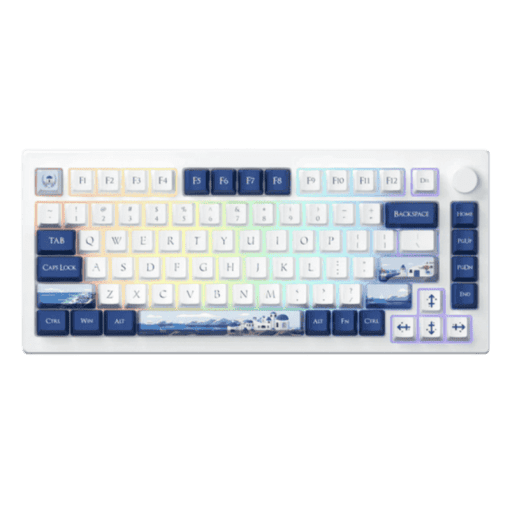 AKKO MOD007B-HE PC Santorini Sakura Pink Magnetic Switch Keyboard - 75%, RGB backlit, USB Type C 8K Hz Polling Rate Rapid Trigger