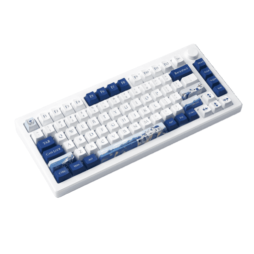 AKKO MOD007B-HE PC Santorini Sakura Pink Magnetic Switch Keyboard - 75%, RGB backlit, USB Type C 8K Hz Polling Rate Rapid Trigger