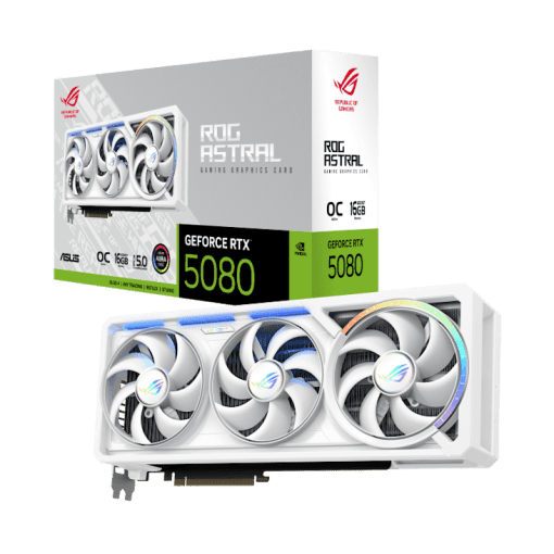 ASUS ROG Astral GeForce RTX 5080 WHITE OC Edition 16GB GDDR7 (ROG-ASTRAL-RTX5080-O16G-WHITE) Graphics Card