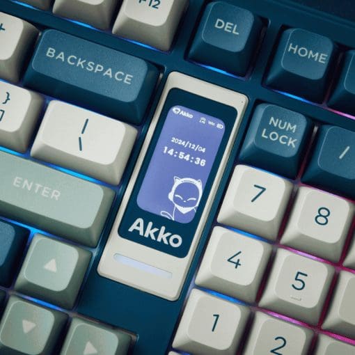 AKKO 5098B Ink Green Keyboard - 98%, TFT LCD screen, Multi-modes, Gasket mount, PBT Dye-Sub Keycaps, Hotswap, 8000mAh