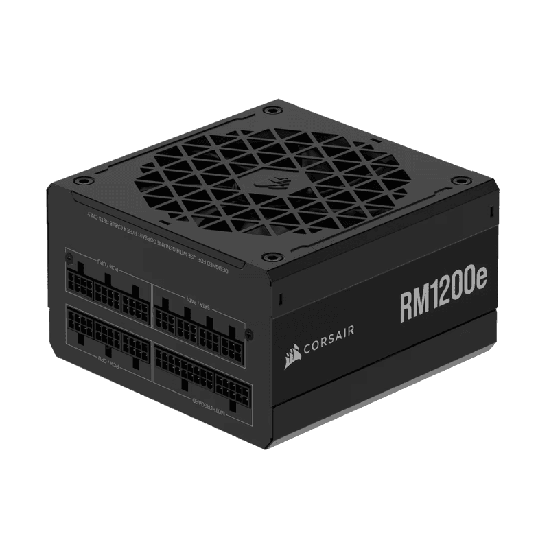 CORSAIR RMe Series RM1200e ATX 3.1 PCIe 5.1 (2025) Fully Modular PSU - 12V‑2×6 (GPU), 1200 Watt, 80 plus Gold, Low-Noise 44 CP 9020258 NA 01